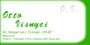 otto visnyei business card